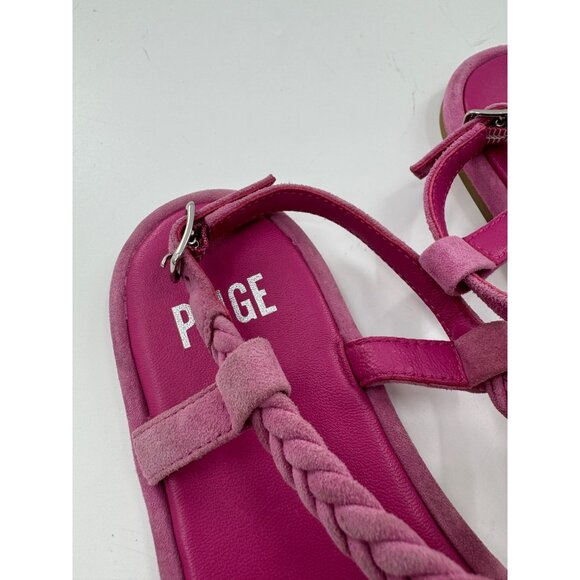 Paige Drew Fuchsia Pink Braided Strap Sandals Size 6 - Picture 12 of 12